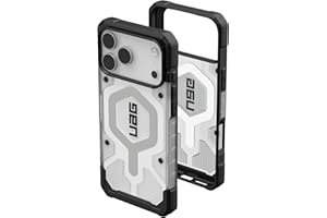 Urban Armor Gear Pathfinder MS Case Compatible con Apple iPhone 17 Pro MAX Funda (Carga inalámbrica/magnética, Protección según estándar Militar) Hielo/Plata