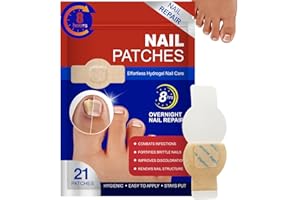 VFJVLVDG Fungal Nail Patches, Patchs Traitement Mycose Ongles des Pieds – Réparation et Épaississement des Ongles – Efficace contre les Infections Fongiques (21 Patchs)