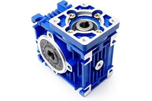 CNCTOPBAOS NMRV030 Schneckengetriebe Reduzierstück Drehzahlverhältnis 25:1 RV30 NMRV-030 Schneckengetriebe Drehzahlreduzierer quadratischer Typ für Nema23 Schrittmotor/Servomotor NMRV30