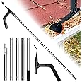 OAONY Gutter Cleaning Tool,Roof Gutter Cleaner with 78.7" Splicing Pole Handle,Portable Cleaning Scraper Tool for Cleaning Leaves and Debris