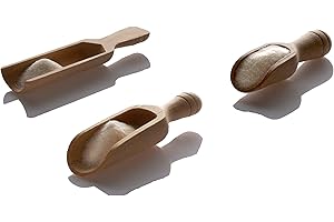 Lares Paletta per spezie, in legno di faggio, set da 3 (7 cm, 11 cm, 13 cm), made in Germany
