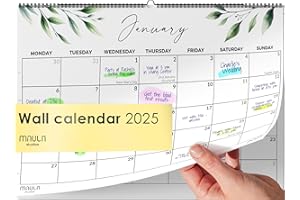 MILULA STUDIOS 2025 Calendar Family - Wall Calendar 2025 - Family Planner 2025 With 5 Columns - Calendar 2025 as Monthly Planner - 2025 calendar UK - Calendars 2025 Jan. To Dec. 25 - Monthly Family Calendar 2025