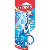 Maped - School Scissors - Zenoa Fit 13 cm - Soft Material Inside the Rings - Shock Absorber System - Available in 3 Different