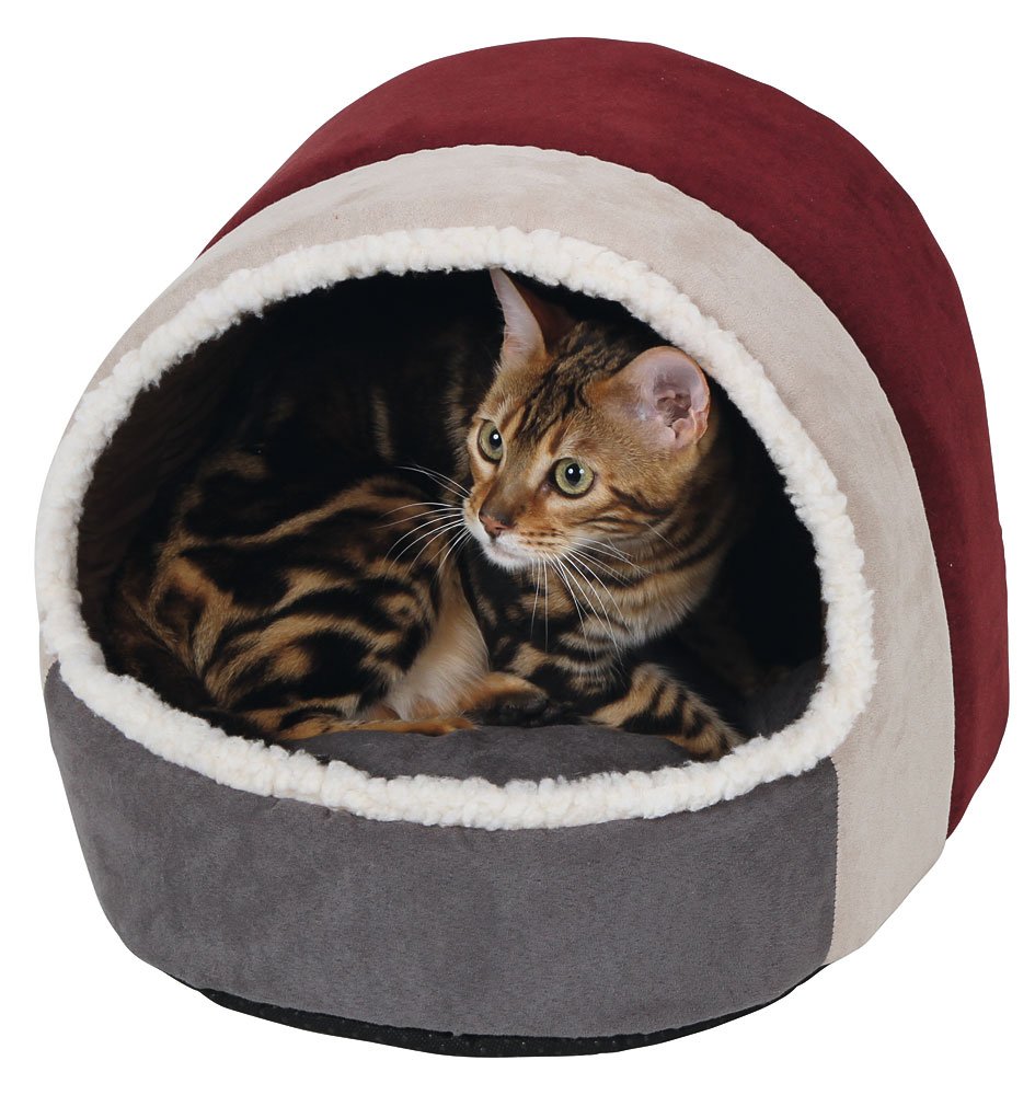 Kerbl, Accogliente Cuccia a Igloo Scamosciata Amelie, 35 cm x 33 cm x 32 cm, Bordeaux e Antracite Kerbl, Accogliente Cuccia a Igloo Scamosciata Amelie, 35 cm x 33 cm x 32 cm, Bordeaux e Antracite