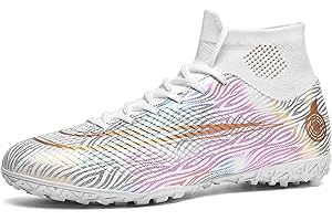 WEJIESS Zapatos de fútbol de los Hombres Antideslizante Picos Profesionales de fútbol Zapatos de Juego de los niños Zapatos de fútbol de Encaje hasta el Entrenamiento de los Zapatos Deportivos