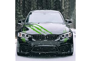 BWGHBH 3PCS Autocollant de Capot Pare Choc Voiture Motif Griffe Monstre Sticker Decoratif Pour SUV Camion Véhicules (Vert)