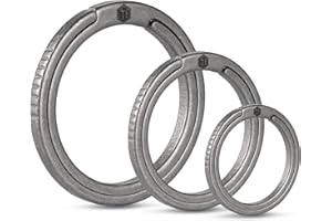 KeyUnity llavero plano de aleación de titanio, anillo dividido de empuje lateral Fácil acceso a llaves mosquetón(Hay muchas variantes, el número de llaveros se basa en la imagen principal)