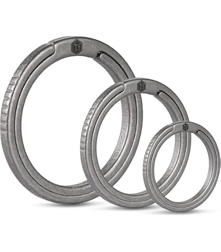 Porte-clés En Titane 4 Tailles PH PandaHall - Anneaux Fendus Poussée Latérale 16-30mm, épaisseur 2mm - Dégagement Rapide, Robustes