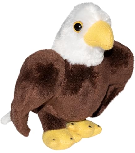 Wild Republic Cuddlekins Eco Mini Weißkopfseeadler – 20 Cm Plüschtier Aus Recycelten Wasserflaschen – Umweltfreundlich