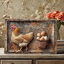 Ontrada Plaque En Tôle Bombée 20x30 Cm – Décoration Murale Pour Ferme, Poulailler – Idée Cadeau – Fabriqué En Allemagne