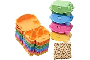YOLOPLUS+ 20 Stück Eierkartons aus natürlichem Zellstoff, Eierkartons aus natürlichem Zellstoff, wiederverwendbar, starker, robuster Eierkarton, perfekt zum Aufbewahren von Hühnereiern oder Osterhandwerk
