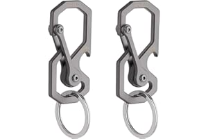 Tibitdeer Tytanowy brelok narzędziowy brelok karabińczyk klips szybko zwalniany wielofunkcyjny uchwyt na klucze z otwieraczem do butelek i kieszonkowym klipsem na klucze tytanowe na kemping wędrówki