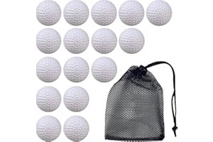 PRVCFZ 16 PCS Golf Balls, 41mm Practice Golf Balls, Ball Training Kids Indoor,Small Trainer Game Pack, Hollow Golf Training Balls for Swing Practice Driving Range Home Backyard Use
