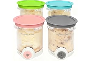 SKYEARMAN 4 piezas contenedor para Ninja Swirl by CREAMi máquina de hielo NC700 Series, macetas compatibles con Ninja Swirl, para Ninja NC701EU accesorio sin BPA y lavavajillas (4 unidades)