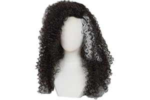 Linfairy Peluca de Cosplay de Halloween de Peluca Afro Rizado