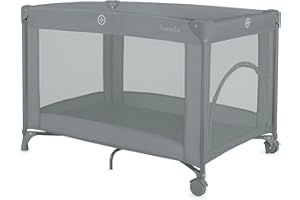 lionelo Lettino da Viaggio AMELIE 2in1per bambini dalla Nascita a 15 kg, Lettino Pieghevole e box bambini 100 x70 x 69 cm con Ingresso laterale, Materasso, Compacto, 2 Ruote, Borsa da viago