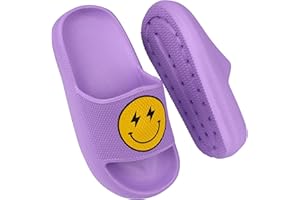 QZCEO Kids Flip Flops Girls Sliders Sandal Shower Slippers Open Toe EVA Bathroom Slippers Boys Summer Sliders Beach Pool Anti-Slip