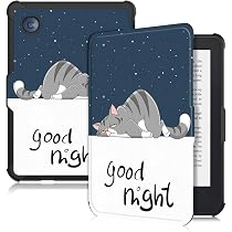 Housse Protection Kobo Clara Colour/BW/2E & Tolino Shine - Cuir PU - Veille Automatique - Noir Agave
