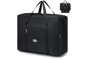 SPAHER Ryanair Handbagage 55x40x20 Väska För Flygplan Vattentät Svart Handbagage Resväska Vikbar Handbagageväska Lätt För Damer Och Herrar Unisex Sportväska, Resor Gym Overnattning