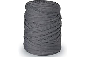 NOTIONSLAND 400 g T-Shirt-Garn Strickgarn Stoff Häkelgarn für Tasche, Korb, Decke, Heimdekoration – dunkle einfarbige Garne