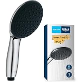 GROHE Vitalio Start 110 El Duşu, 1 Akışlı Yağmur Duşu, 110mm Yuvarlak Duş Başlığı, Kire&ccedil; &Ouml;nleyici Sistem, Krom, 27940001