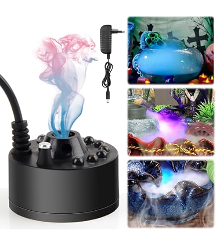 Macchina Del Fumo Con LED - Fog Machine 350ML/H Per Fontane, Halloween, Festività, Con Spina UE - Foto 2