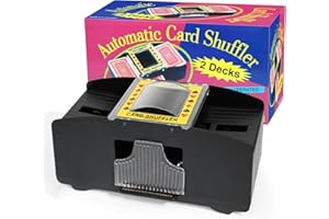 ZAKVOP Melangeur de Carte Électronique 2 Jeux, Batterie Automatique Mélangeur Carte pour Poker, UNO, Skip Bo Skyjo Card Shuffler (Version à Piles 2 Jeux)