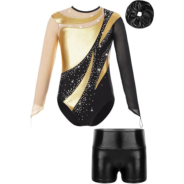 Justaucorps Gymnastique Fille Sans Manches – Avec Strass Et Franges, 85% Polyester 15% élasthanne, Pour Danse, Patinage, Compétition - 13