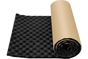 Pamatio 20 mm Insulation Mat, Auto Self-Adhesive Sound-proofing Foam Mat, Car Sound Insulation Deadener, Noise Acoustic Dampening, Moisture Proof Waterproof, 200 cm x 50 cm (Roll)