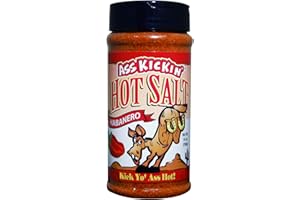 ASS KICKIN' Kickin' Épicez votre vie avec notre sel piquant à l'habanero premium - Infusion de saveurs ardentes pour chaque plat - Bouteille à saupoudrer de 14 oz