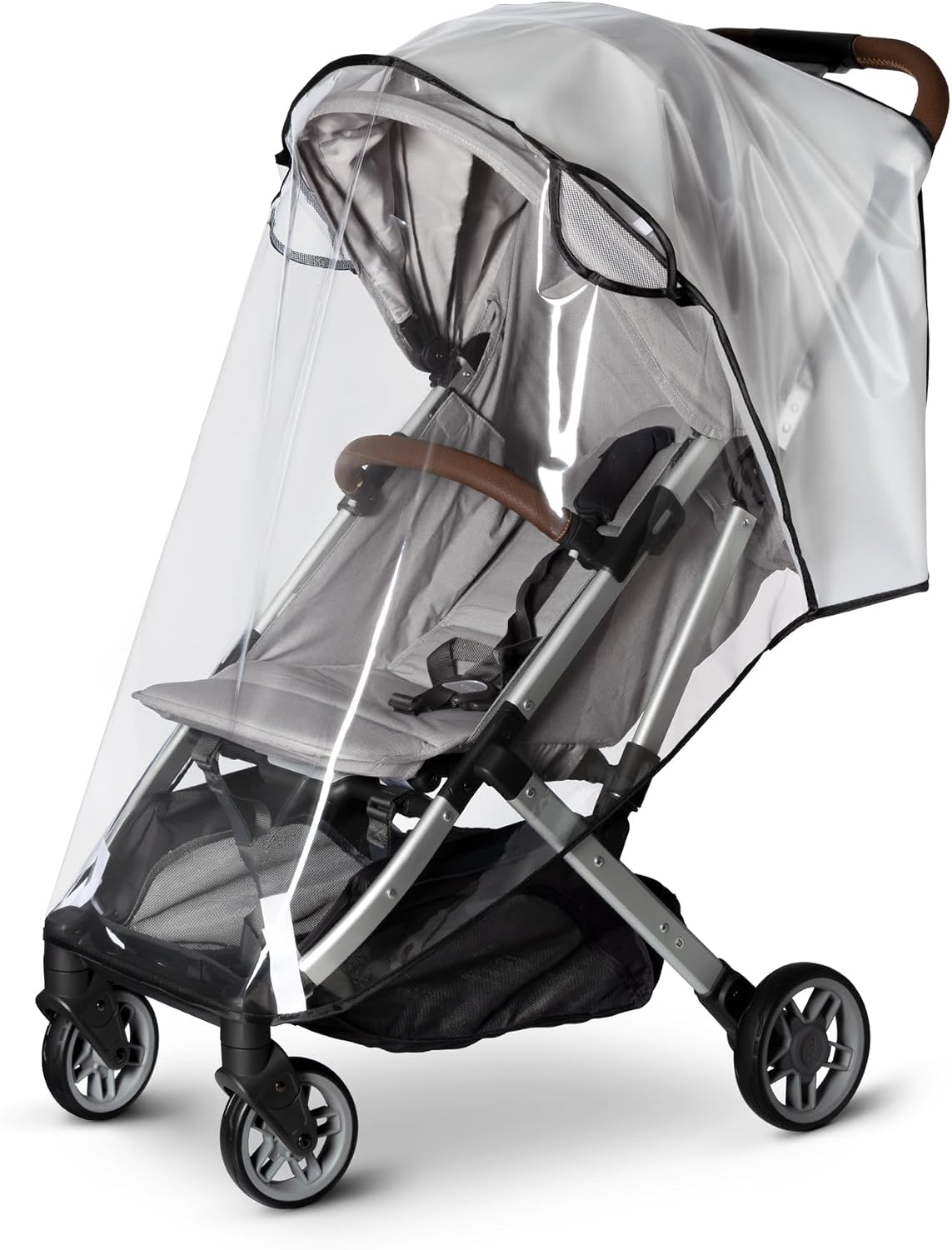 Bemece Universal Rain Cover for Pushchair, Pram Rain Cover Protect from Rain, Wind, Snow, Breathable& Transparent