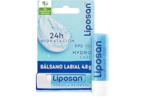 Liposan Hydro Care FPS 15 (1 x 4,8 g), cacao de labios con 24 horas de hidratación, bálsamo labial con protección solar, bálsamo hidratante para unos labios bonitos y suaves