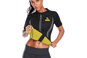 SEXYWG Frauen Hot Sweat Sauna Shirt Neopren Top Sweatanzug Workout Body Shaper Schlankheits Sauna Anzug