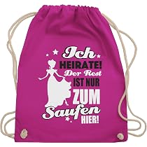 Shirtracer Turnbeutel Für JGA Braut – Bedruckt, 37x46 Cm, 12 Liter, 100% Baumwolle