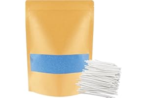 ALLAVA Sable de bougie avec mèche - 1 kg avec 50 mèches de 5 cm - 50 mèches de bougie sans base - Granulés de cire pour fabrication maison de bougie - 1 kg - Bleu