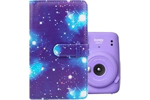 MUZIRI KINOKOO Album Photo pour Film 3 Pouces, 96 Poches Album Compatible avec Fuji Instax Mini EVO/Mini 12/11/40/9/8/7+/25/90 Film/Polaroid Photo Papier - Ciel étoilé sombre