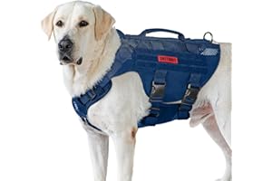 OneTigris Harnais No-Pull pour chien - AIRE MESH, réglable, ultra respirant, pour grande et moyenne taille, harnais avec 2 poignées