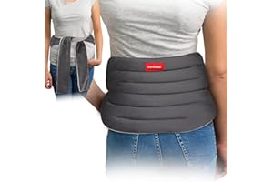 Comfheat Microwave Heat Pad for Back Pain Relief with Adjustable Straps, Natural Flaxseed Bags Heated Pack for Lower Back, Lumbar, Muscle Spasms, Moist Heat Therapy for Instant Pain Relief