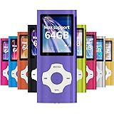 Mymahdi MP3/MP4-Player, lila mit 1,8-Zoll-LCD-Bildschirm und Memory-Karten-Slot, Support für Max 128GB
