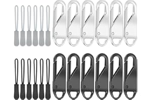 ZENITHFAST Reißverschluss anhänger Reißverschluss schieber Zipper für reißverschluss - reißverschluss zipper für Koffer, Rucksack,Stiefel,Jacken 24 Stück-Universal