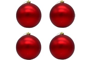 DARO DEKO Weihnachts-Kugel XXL Ø 15cm - 4 Stück rot matt