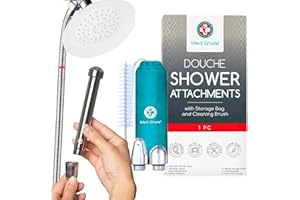 ‎MEDI GRADE Medi Grade Einlauf Duschkopf Set - 3-teiliges Einlaufset für Intimreinigung mit Duschkopf - Unisex Duschsystem - Männer/Frau - Dusche -Set Zubehör Inklusive Samter Tragetasche