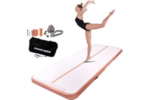 Airtrack Nordic Standard Gimnasia colchoneta inflable 3m - 8m - con bomba de aire eléctrica, esterilla inflable de gimnasia, ideal para gimnasia, yoga
