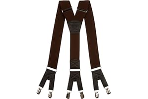 Olata Bretelles Y Extra-Larges Résistantes pour Hommes, avec Design à Six Pinces - 5 cm