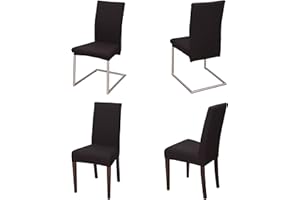 ‎STABOOS Staboos Stuhlhussen 4er Set - Hochwertige und elastische Stuhlhussen für Swingstühle - Pflegeleichte Stuhlbezüge & Hussen für Stühle - Perfekter Stuhlbezug 4er Set - ÖKO TEX Zertifiziert - Schwarz