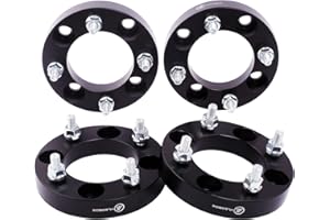 VLAOSCHI Black Forged 4x110 ATV UTV Wheel Spacers 1 Inch with 10x1.25 Studs Compatible with Honda Suzuki-Yamaha-Kawasaki 4 Lug for Foreman Rincon Rancher Kodiak Grizzly King Quad - Pack of 4