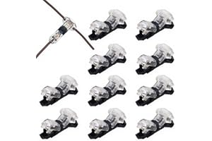 CESFONJER Connettori a filo, Connettori a T elettronici a 10 Pcs T di bassa tensione a 1 pin, connettore a saldare Rock Solid senza saldature per il collegamento del cavo 20/22 Cavo AWG 0,2-0,5mm²