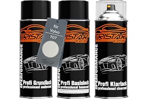 TRISTARcolor Billack sprayburkar för Volvo 707 Crystal White Perl +1K