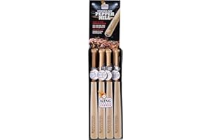 Cole & Mason King Pepper Mill, Wood, Brown, Baseball Bat Style Large Pepper Grinder, 70cm