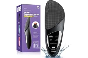COSLUS Cepillo Limpiador Facial Limpieza Facial, IPX7 Impermeable Recargable Cepillo Facial, 4 Modos de Limpieza con Protección Ocular, Limpiador Facial Electrico para Limpiar, Exfoliar Y Masajear